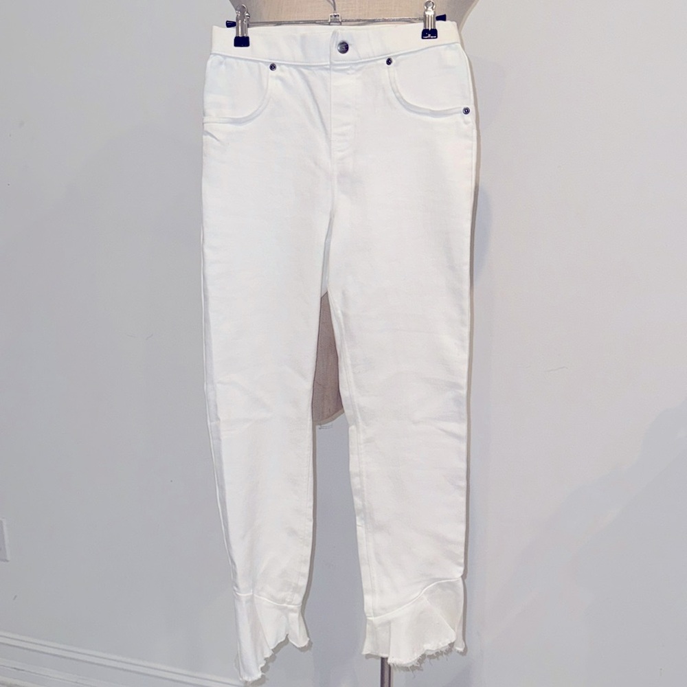 HUE Ruffled Hem denim legging size Small